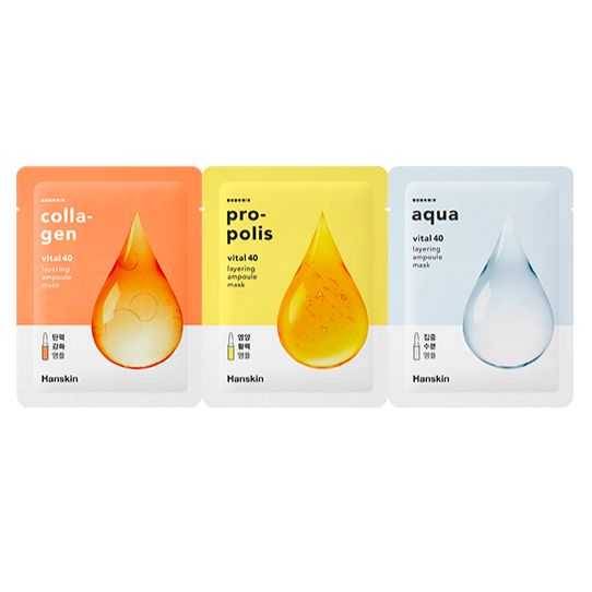 HANSKIN Vital 40 Layering Ampoule Mask 1+1 | Kool Seoul