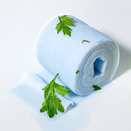 HANYUL Young Artemisia Extract Moisturizing Pad 60 Sheets with herbal decoration on a white background