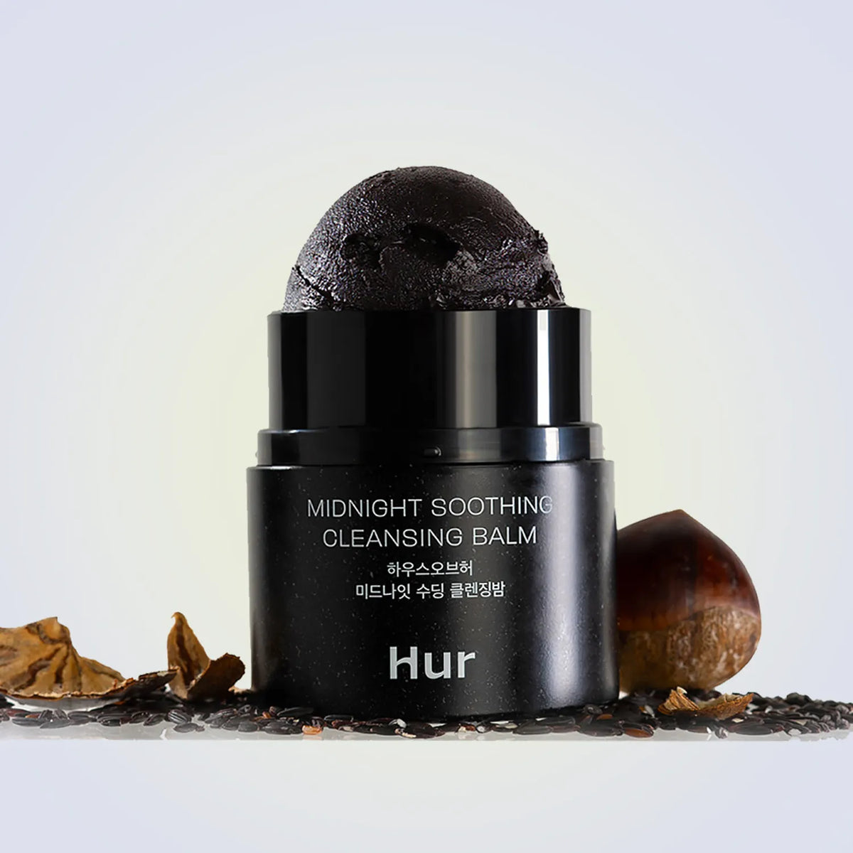 HOUSE OF HUR Midnight Soothing Cleansing Balm in black container with natural ingredients
