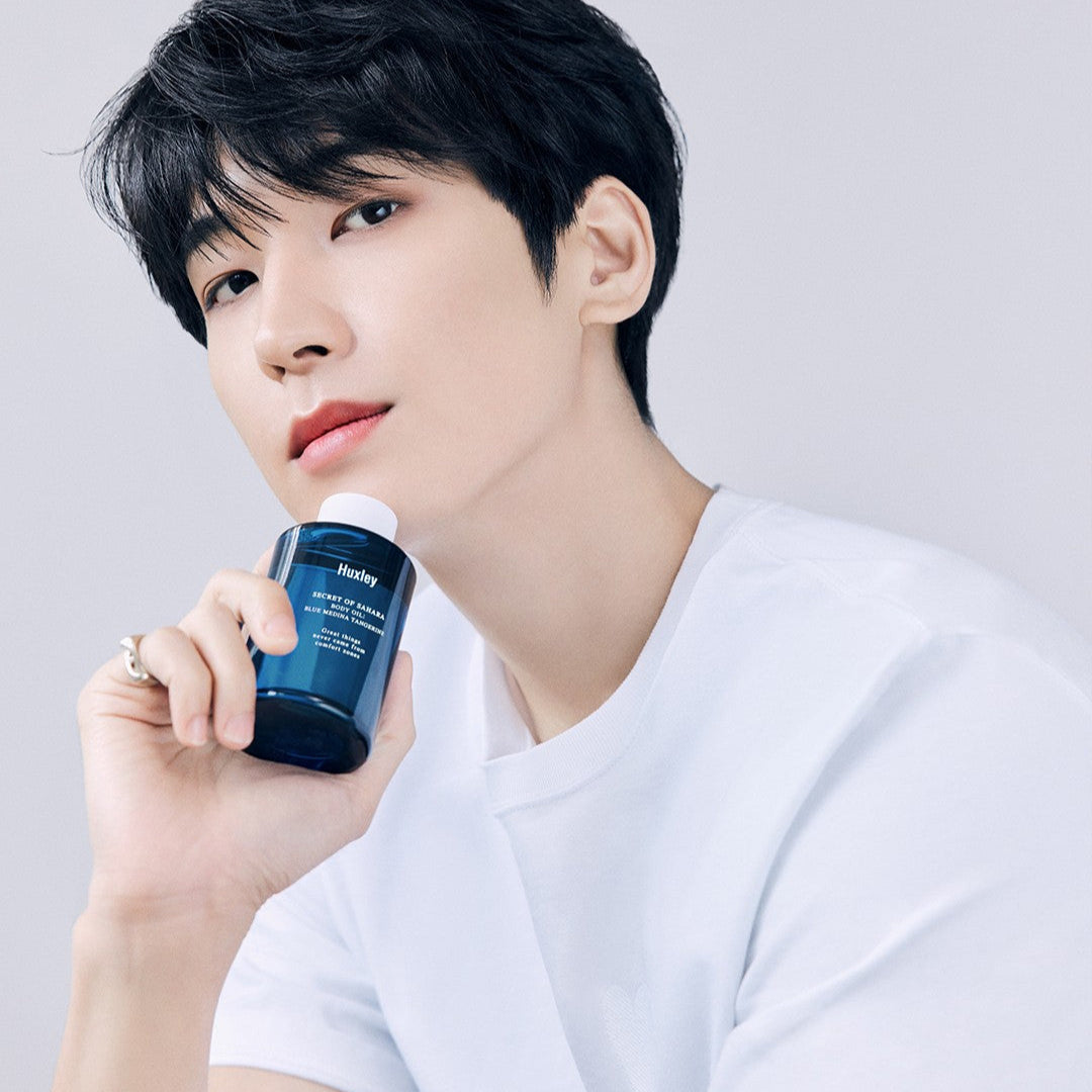 HUXLEY Body Oil Blue Medina Tangrine disponible sur Ma petite Coree, ton Eshop 100% K-beauty en direct de Seoul