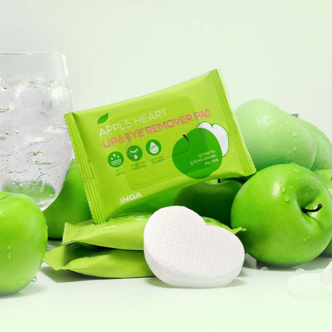 INGA Apple Heart Lip & Eye Remover Pad 47g 30p | Kool Seoul