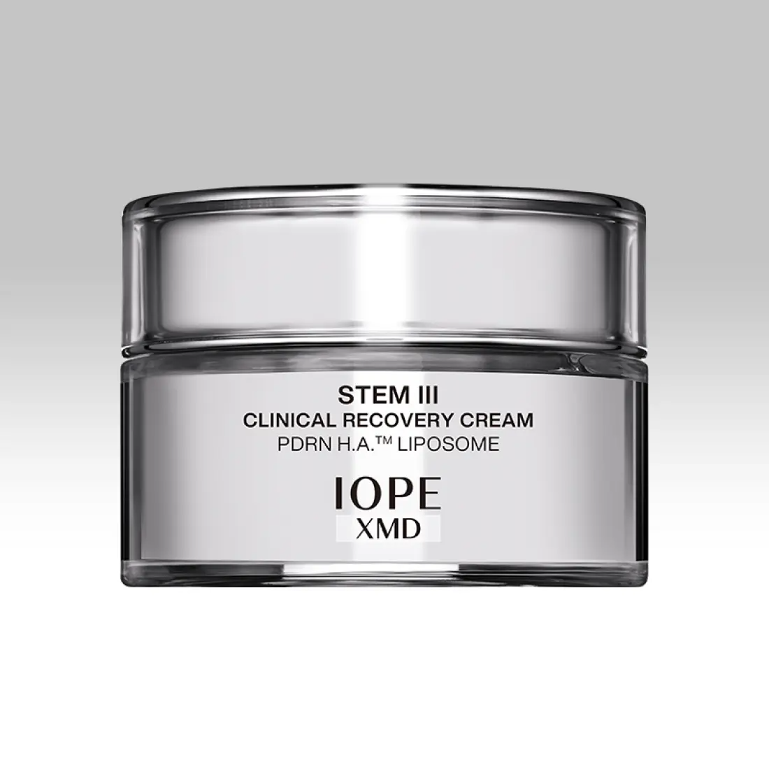 IOPE XMD Stem3 Clinical Recovery Cream 50ml in a sleek jar for skin rejuvenation