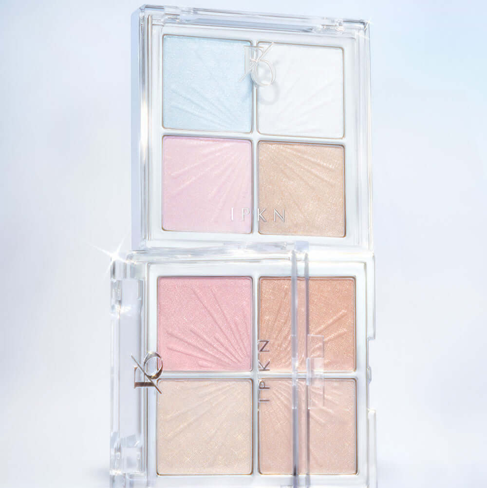 IPKN Flap One Face Palette showcasing vibrant color options in clear packaging.