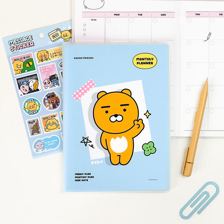 KAKAO FRIENDS Monthly Planner A5 disponible sur Ma petite Coree, ton Eshop 100% K-beauty en direct de Seoul