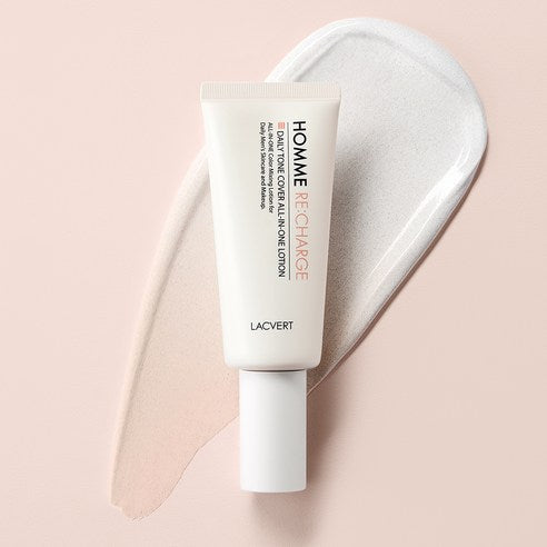 Alt Tag: LACVERT Homme Rechaarge Daily Tone Cover All-in-One Lotion 50ml by Gentleman Korea, men's Korean skincare product