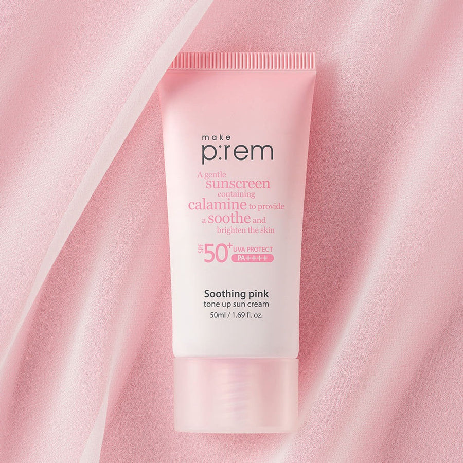 Make P:Rem Soothing Pink Tone-Up Sunscreen SPF 50+ PA++++ 50ml