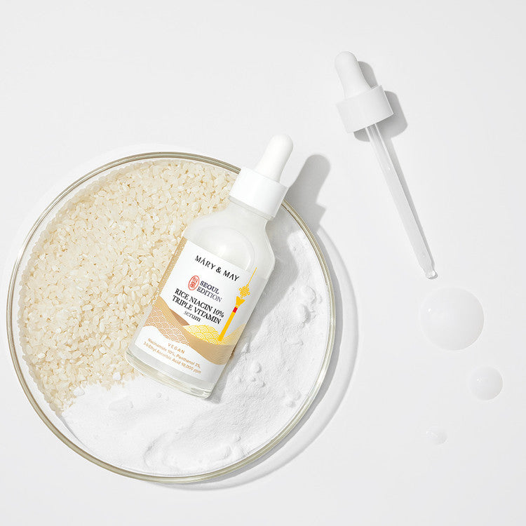 MARY & MAY Rice Niacin 10% triple Vitamin Serum disponible sur Ma petite Coree, ton Eshop 100% K-beauty en direct de Seoul