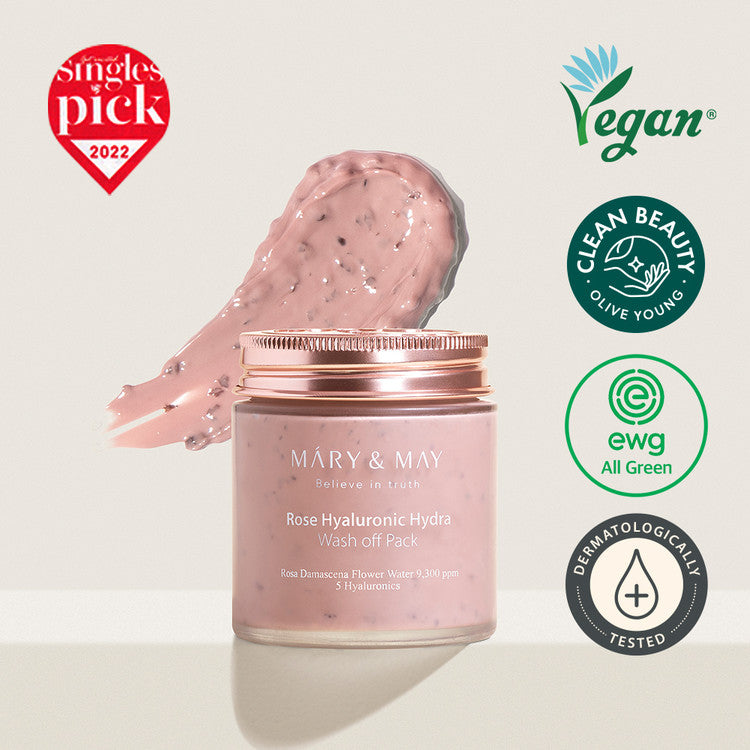 Mary & May Rose Hyaluronic Hydra Wash Off Pack 125g