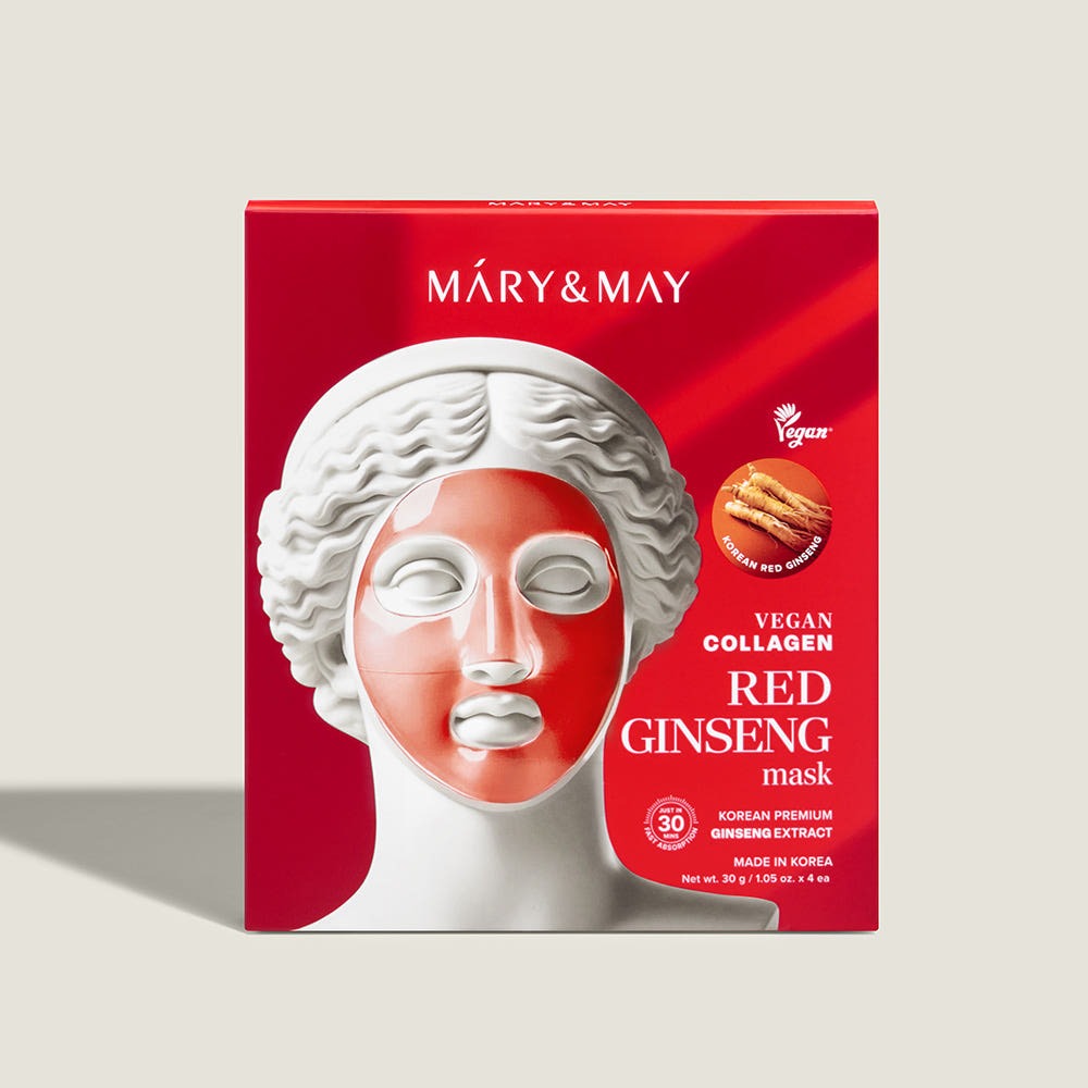 MARY&MAY Vegan Collagen Red Ginseng Gel Mask (4 sheets)