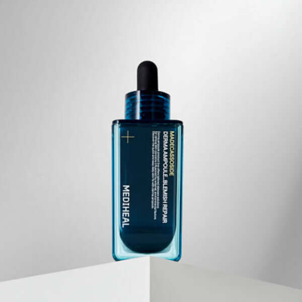 MEDIHEAL Madecassoside Derma Ampoule Trace Repair 50ml bottle against a minimalist background