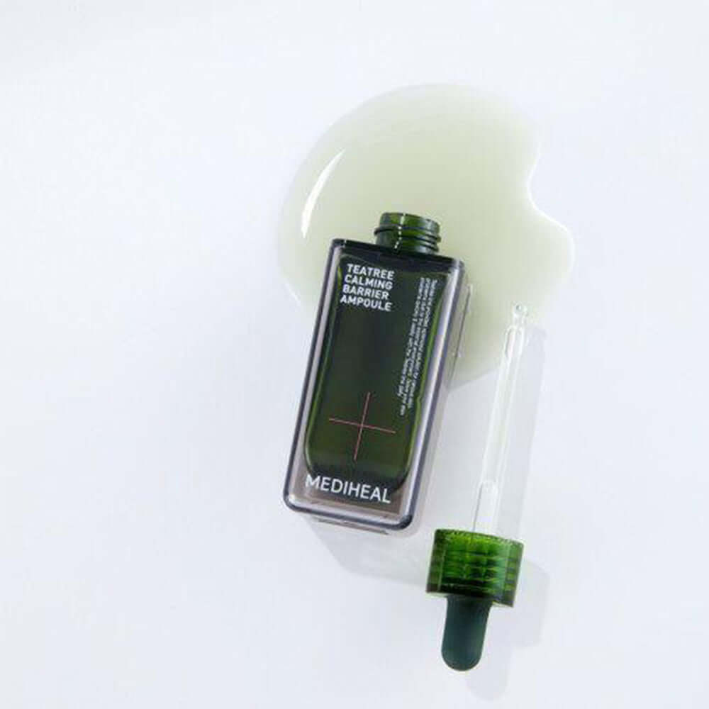MEDIHEAL Tea Tree Soothing Barrier Ampoule 50ml with dropper on white background