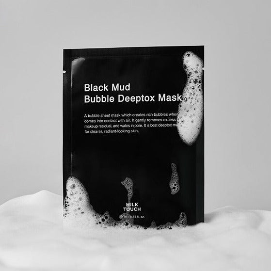MILK TOUCH Black Mud Bubble Deeptox Mask 5p | Kool Seoul