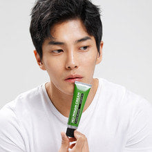 MIP Minam Cream Clear Solution Cica Cream For Sensitive Skin 50ml - Gentleman Korea product shot with male model holding tube