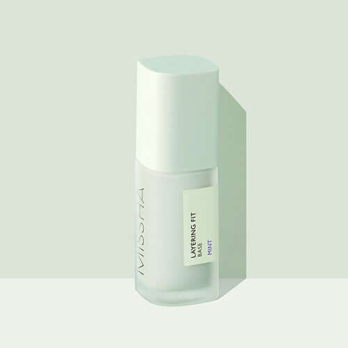 MISSHA Layering Fit Base 35ml bottle against a light green background