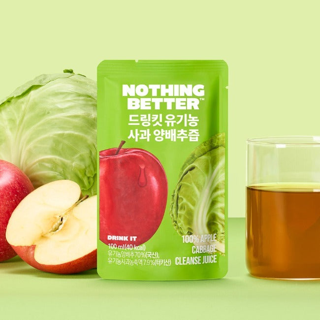 NOTHING BETTER Drinkit Organic Applr Cabbage Juice 100ml 24 Packets