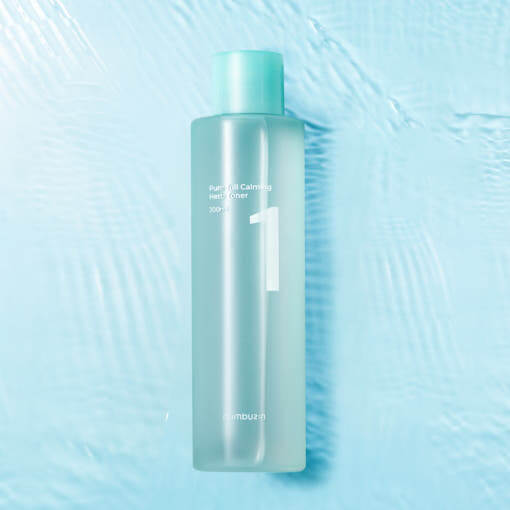 NUMBUZIN No.1 Pure-Full Calming Herb Toner bottle on a light blue background