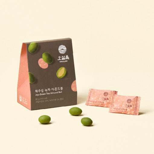 OSULLOC Jeju Green Tea Almond Ball 80g | Kool Seoul