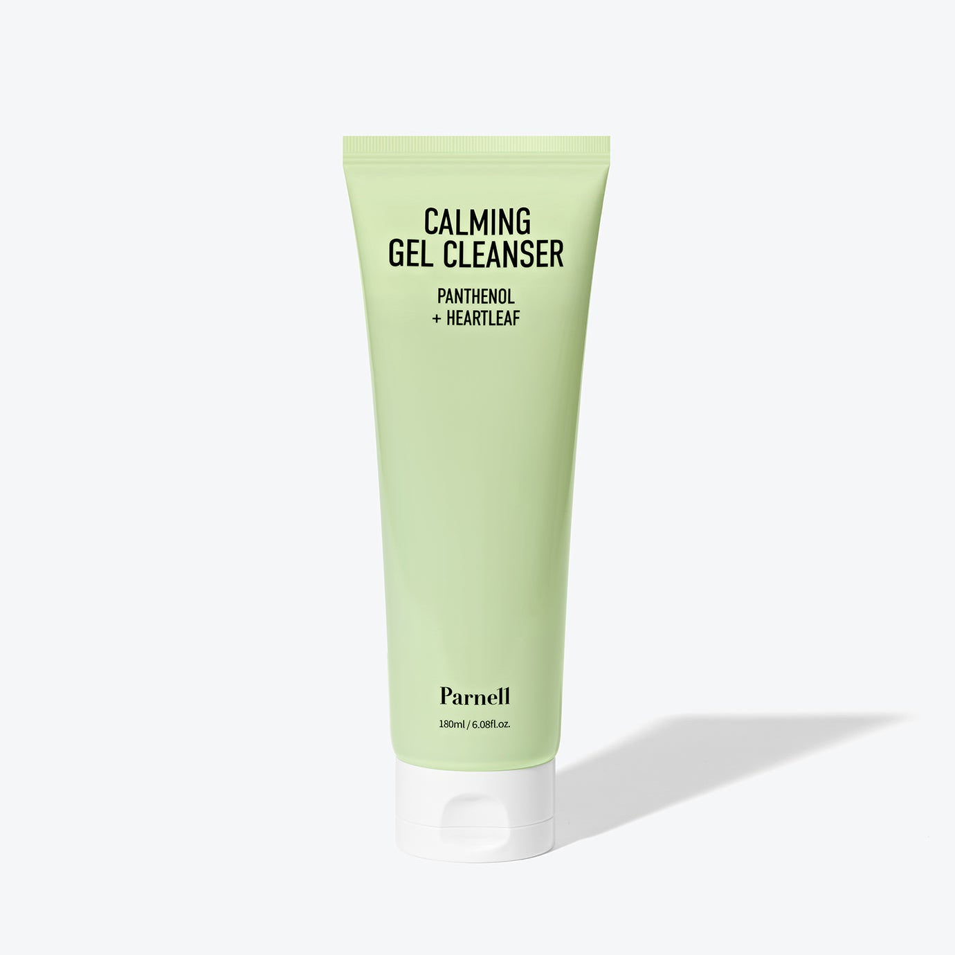 Image of PARNELL Panthenol Heartleaf Calming Gel Cleanser 180ml product packaging.