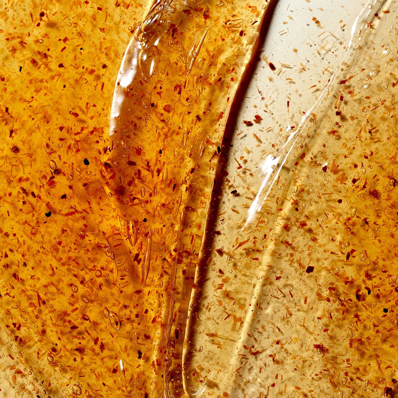 Texture of PARNELL Panthenol Heartleaf Calming Gel Cleanser 180ml with gel consistency and natural ingredients.