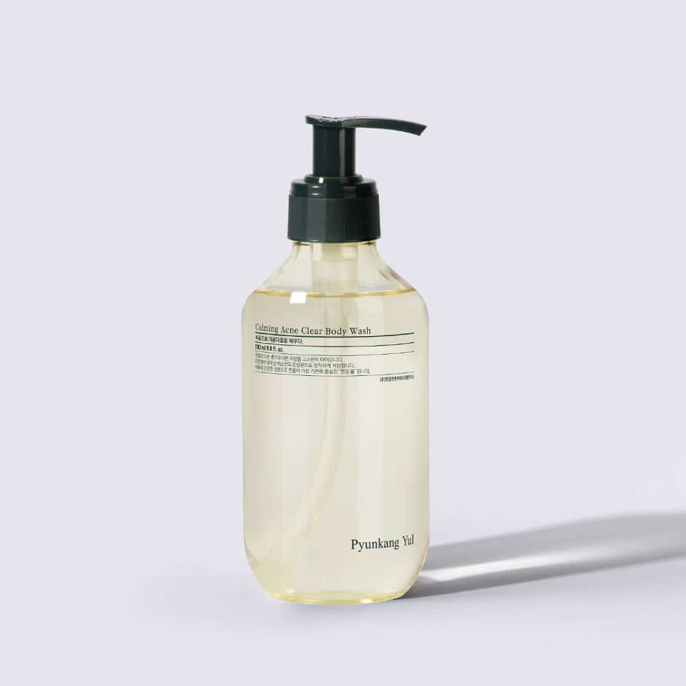 PYUNKANG YUL Calming Acne Clear Body Wash 290ml bottle on white background.