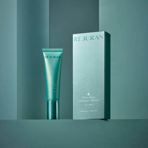 REJURAN Recover Healer Firming Cream 50ml tube and box packaging.