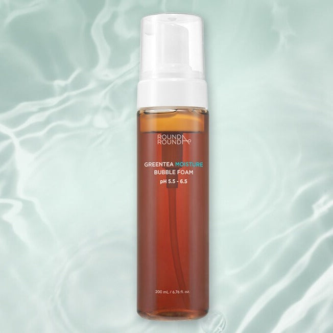 ROUND A'ROUND Greentea Moisture Bubble Foam 200ml | Kool Seoul