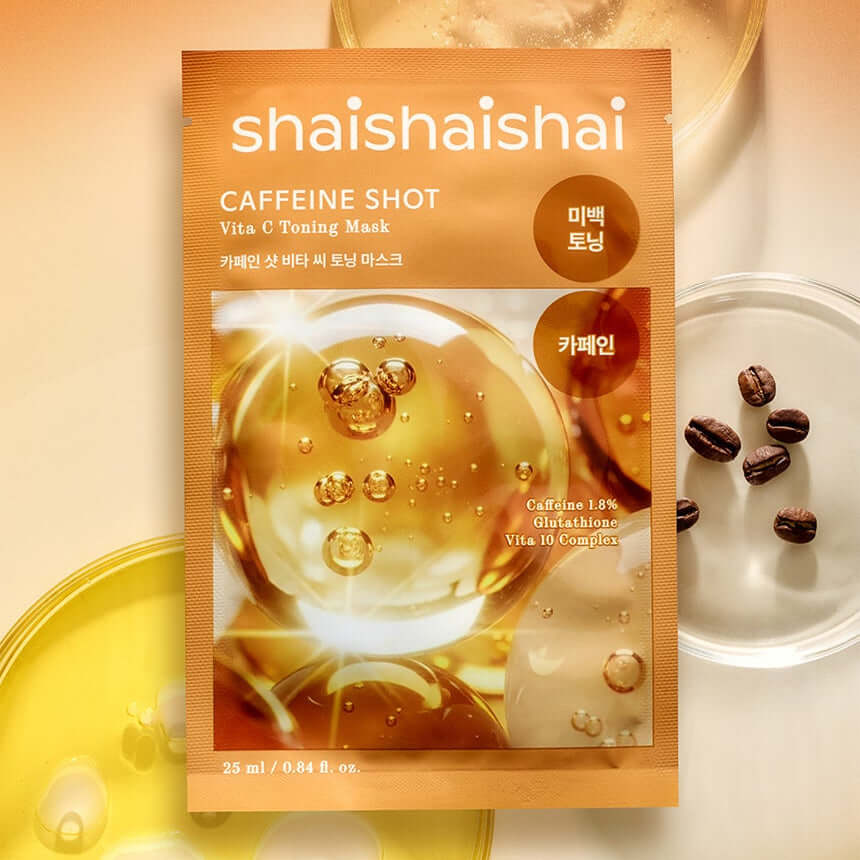 Shaishaishai カフェインショット ビタ C トーニングマスク 25ml 20枚