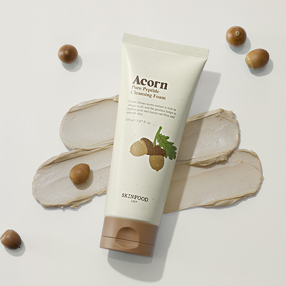 SKINFOOD Acorn Pore Peptide Cleansing Foam 150ml | Kool Seoul