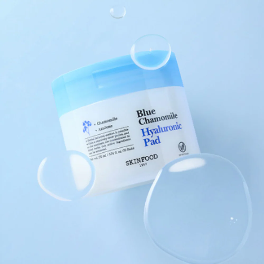SKINFOOD Blue Chamomile Hyaluronic Gel Pads 70 Sheets