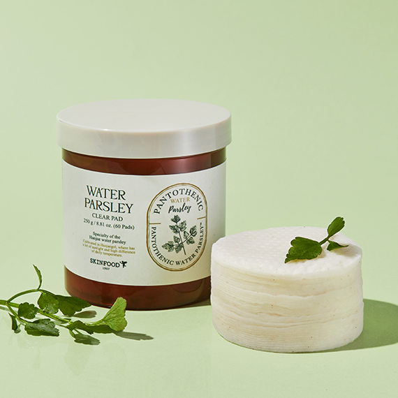 SKINFOOD Pantothenic Water Parsley Clear Pad | Kool Seoul