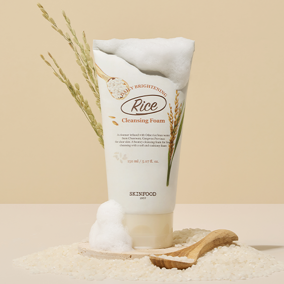 SKINFOOD Rice Daily Brightening Cleansing Foam 150ml | Kool Seoul