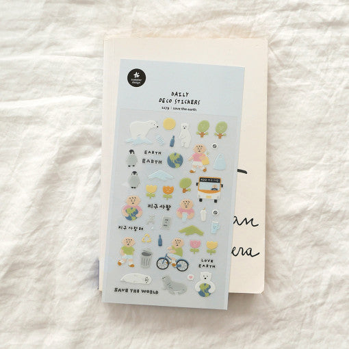 SUATELIER Save The Earth Stickers | Kool Seoul