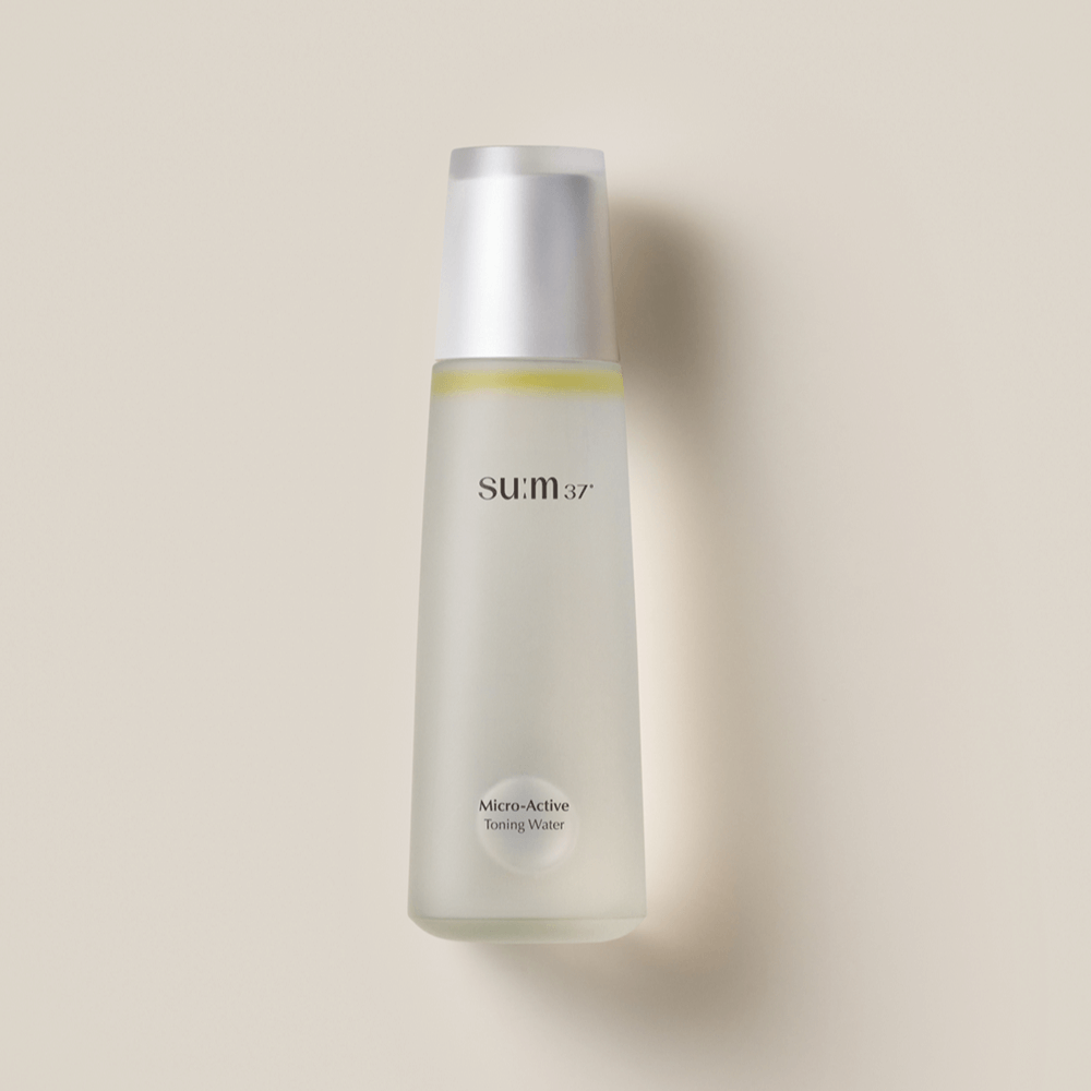 SU:M37 Microactive Toning Water 150ml bottle on a light background