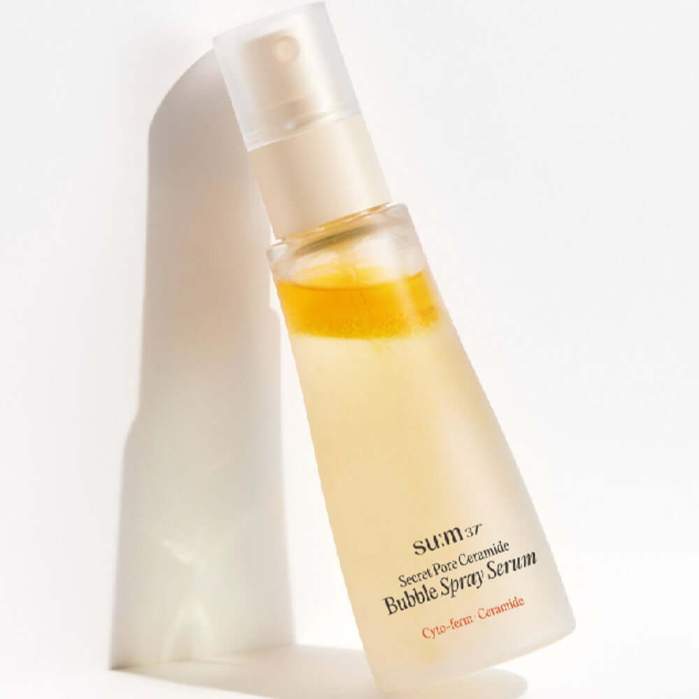 Bottle of SU:M37 Secret Pore Ceramide Bubble Oil Essence Mist 60ml