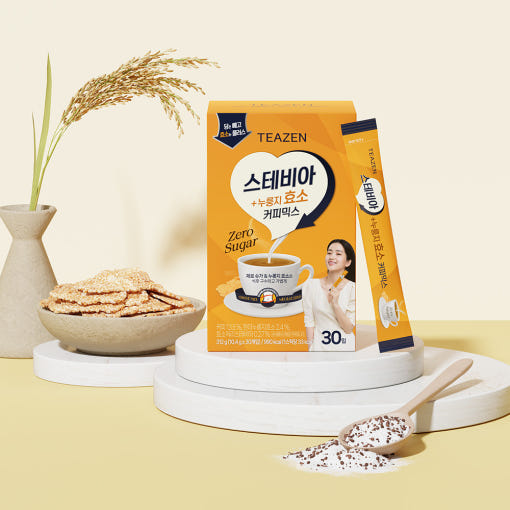 TEAZEN Stavia Scorched Rice Coffee Mix 30 Sticks | Kool Seoul