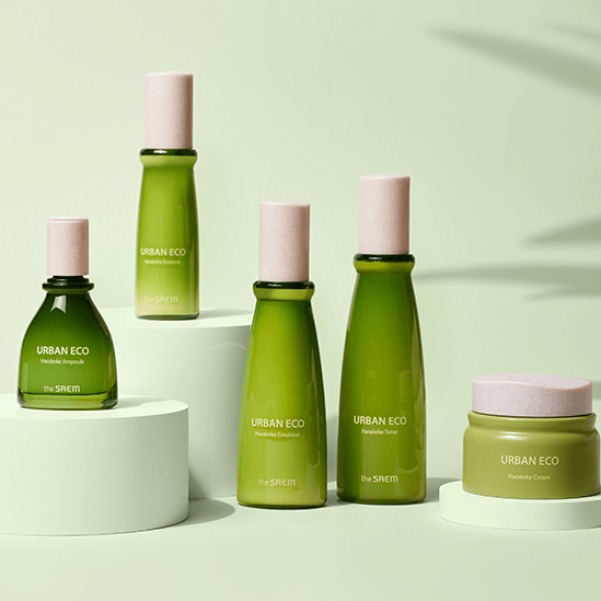 The Saem Urban Eco Harakeke Skincare 3 Set (Toner+Emulsion+Cream)