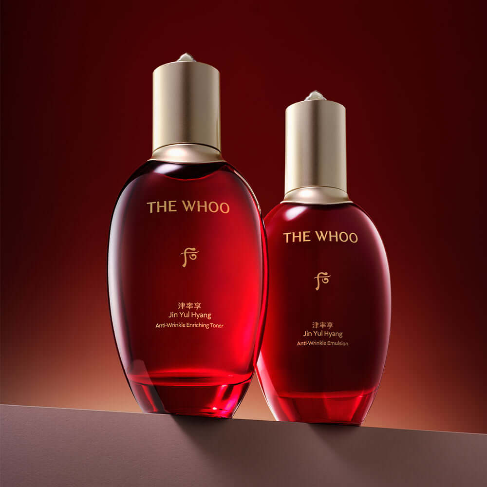 THE WHOO Jin Yul Hyang Anti-Wrinkle Enriching Toner 150ml product image with elegant packaging and vibrant colors.