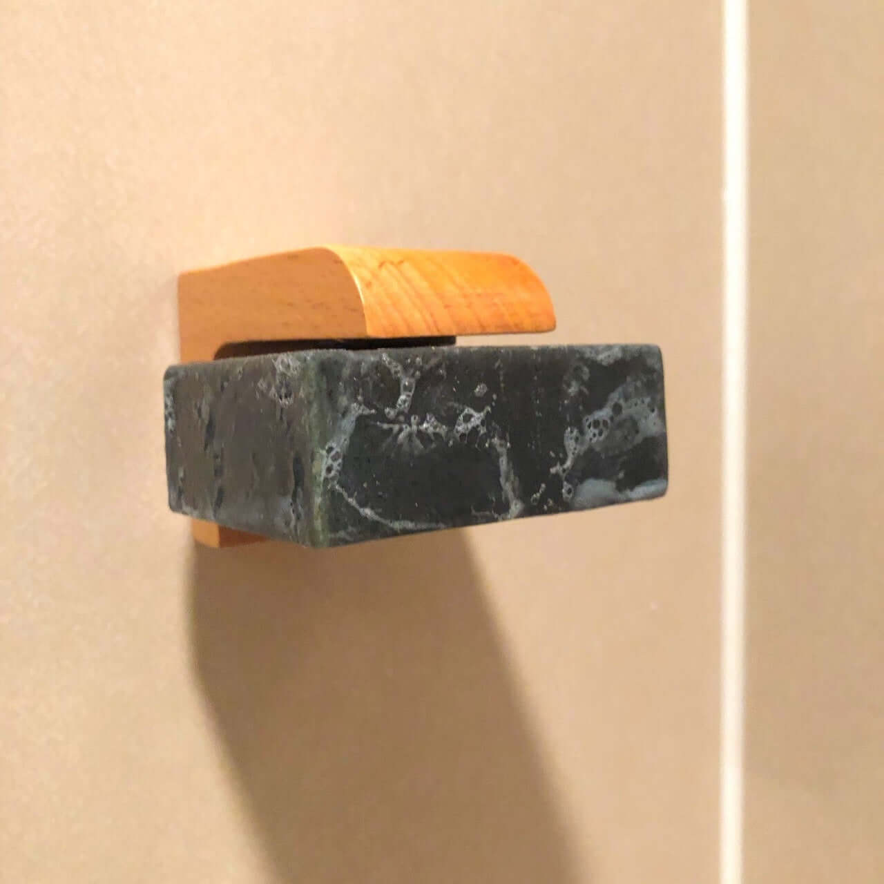 URANG Troubleshooter CP Handmade Soap on wooden holder in bathroom setting