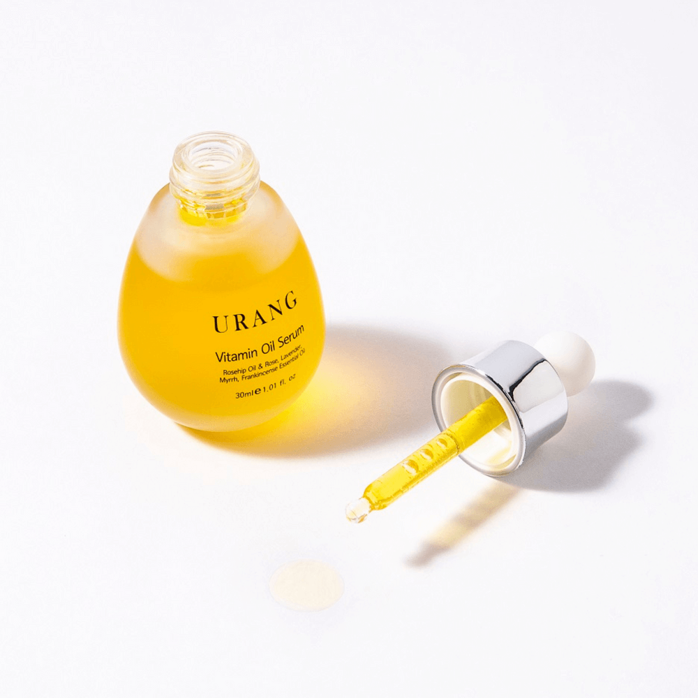 URANG Vitamin Oil Serum 30ml bottle with dropper on white background