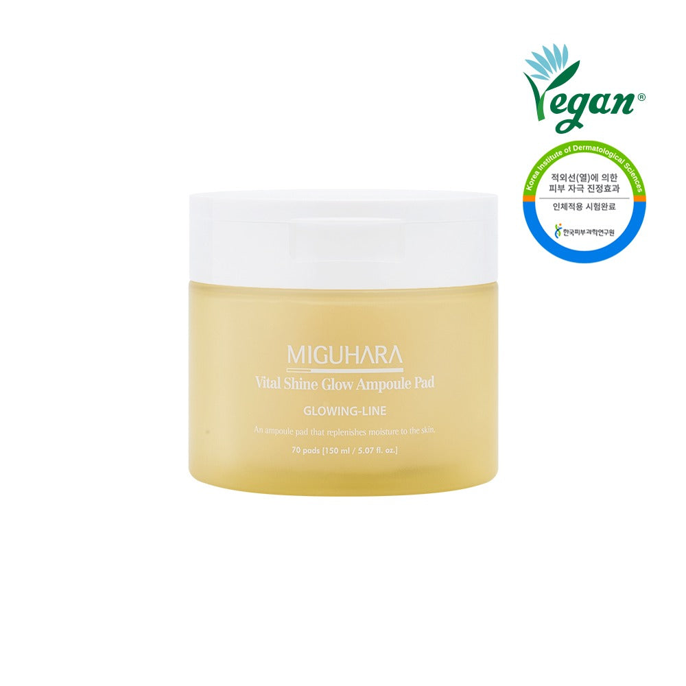 MIGUHARA Vital Shine Glow Ampoule Pad 70p | Kool Seoul