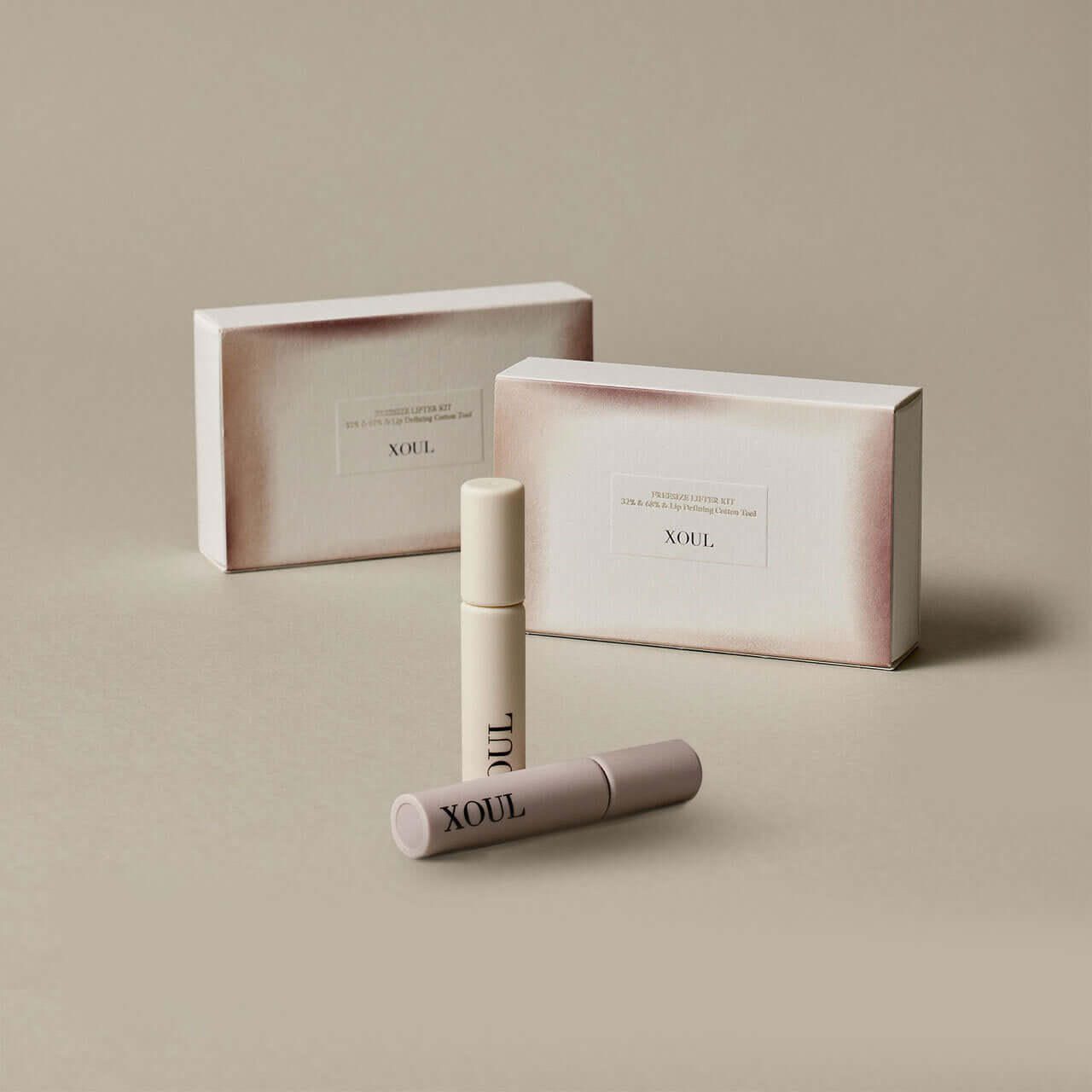 XOUL Lip Line Tattoo products showcasing elegant packaging and design.