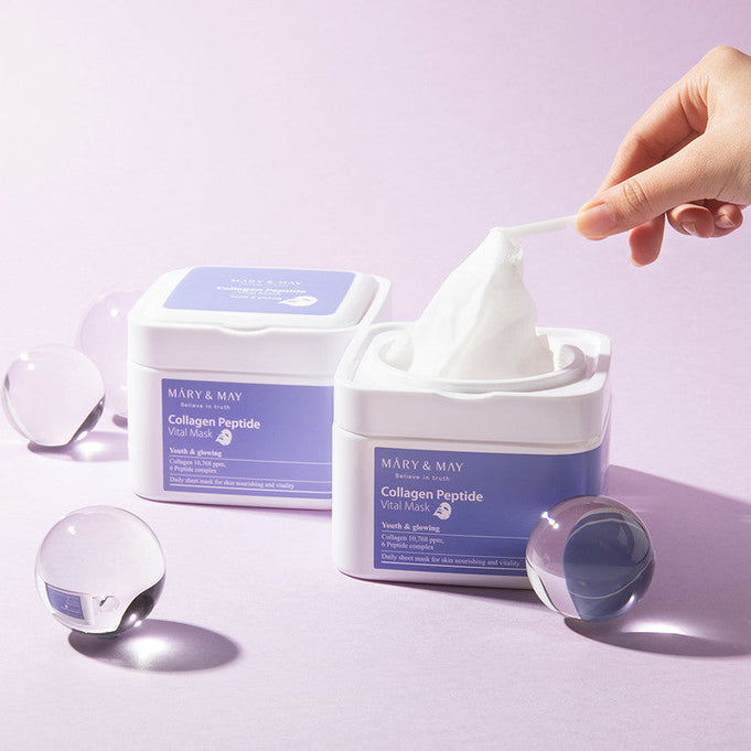 MARY & MAY Collagen Peptide Vital Mask x30 | Kool Seoul