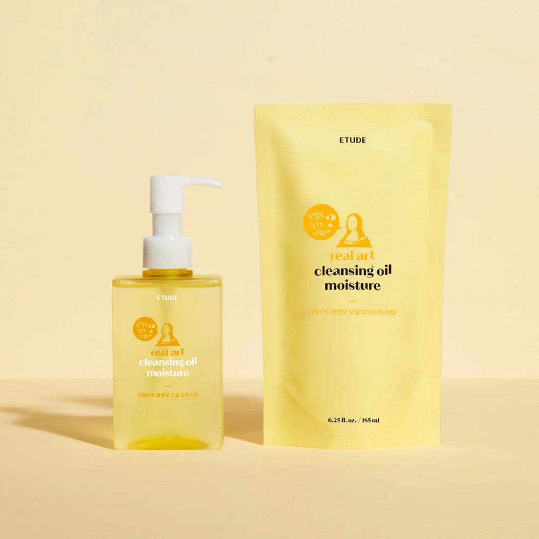 ETUDE Real Art Cleansing Oil Moisture 2-piece set (185ml+185ml) | Kool Seoul