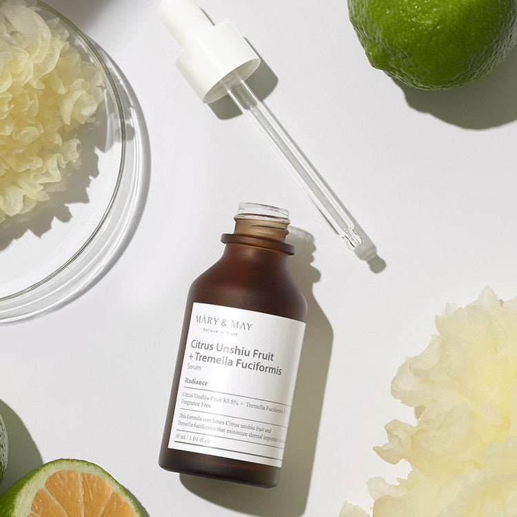 MARY & MAY Citrus Unshiu Fruit + Tremella Fuciformis Serum 30ml | Kool Seoul
