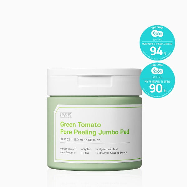 SUNGBOON EDITOR Green Tomato Pore Peeling Jumbo Pad 180ml | Kool Seoul