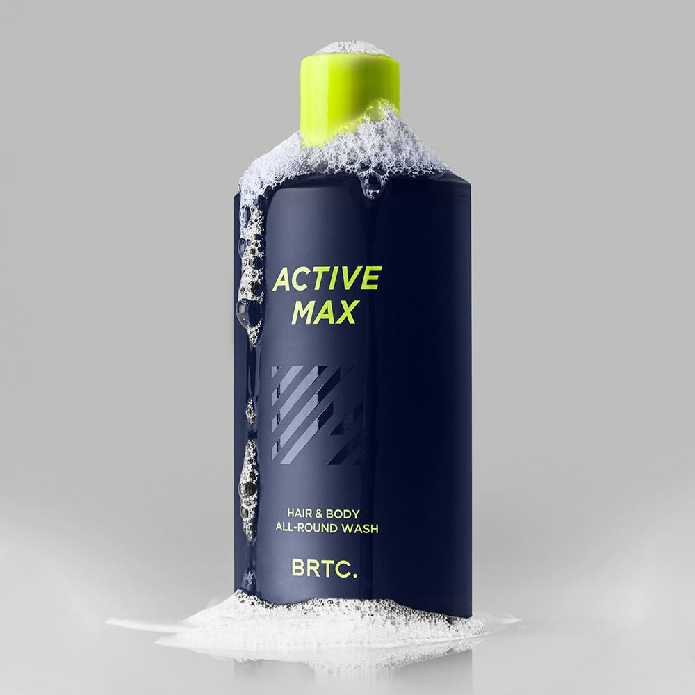 BRTC Homme Active Max Hair & Body All-Round Wash 200ml bottle with foam - Gentleman Korea Korean men's skincare product
