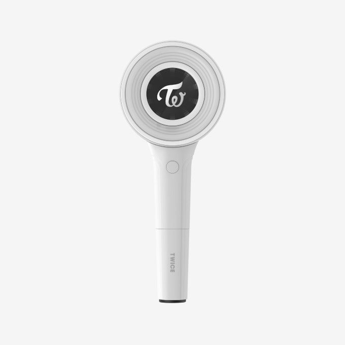 TWICE Official Light Stick (CANDYBONG) image showing white and black design front view