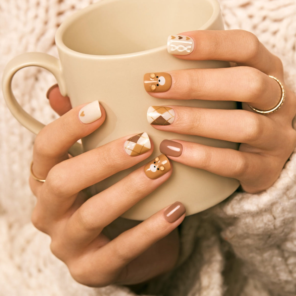 DASHING DIVA MAGIC PRESS Knit Bear - Short Square | Kool Seoul