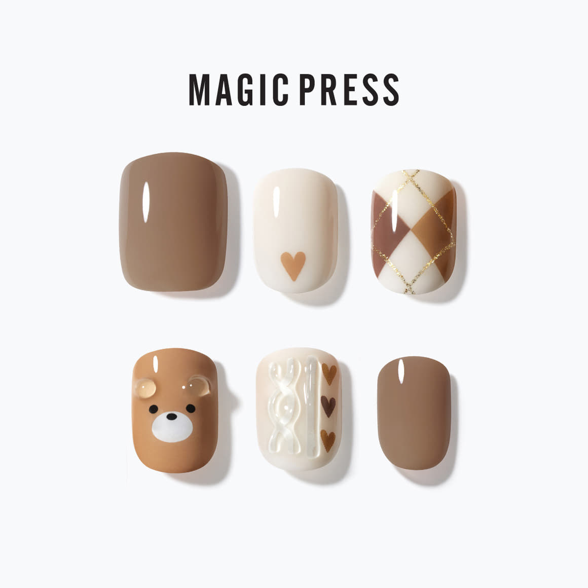 DASHING DIVA MAGIC PRESS Knit Bear - Short Square | Kool Seoul