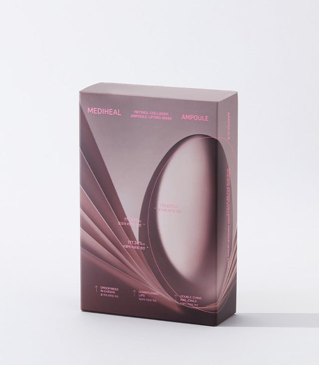 MEDIHEAL Retinol Collagen Ampoule Contour Mask 10 sheets | Kool Seoul